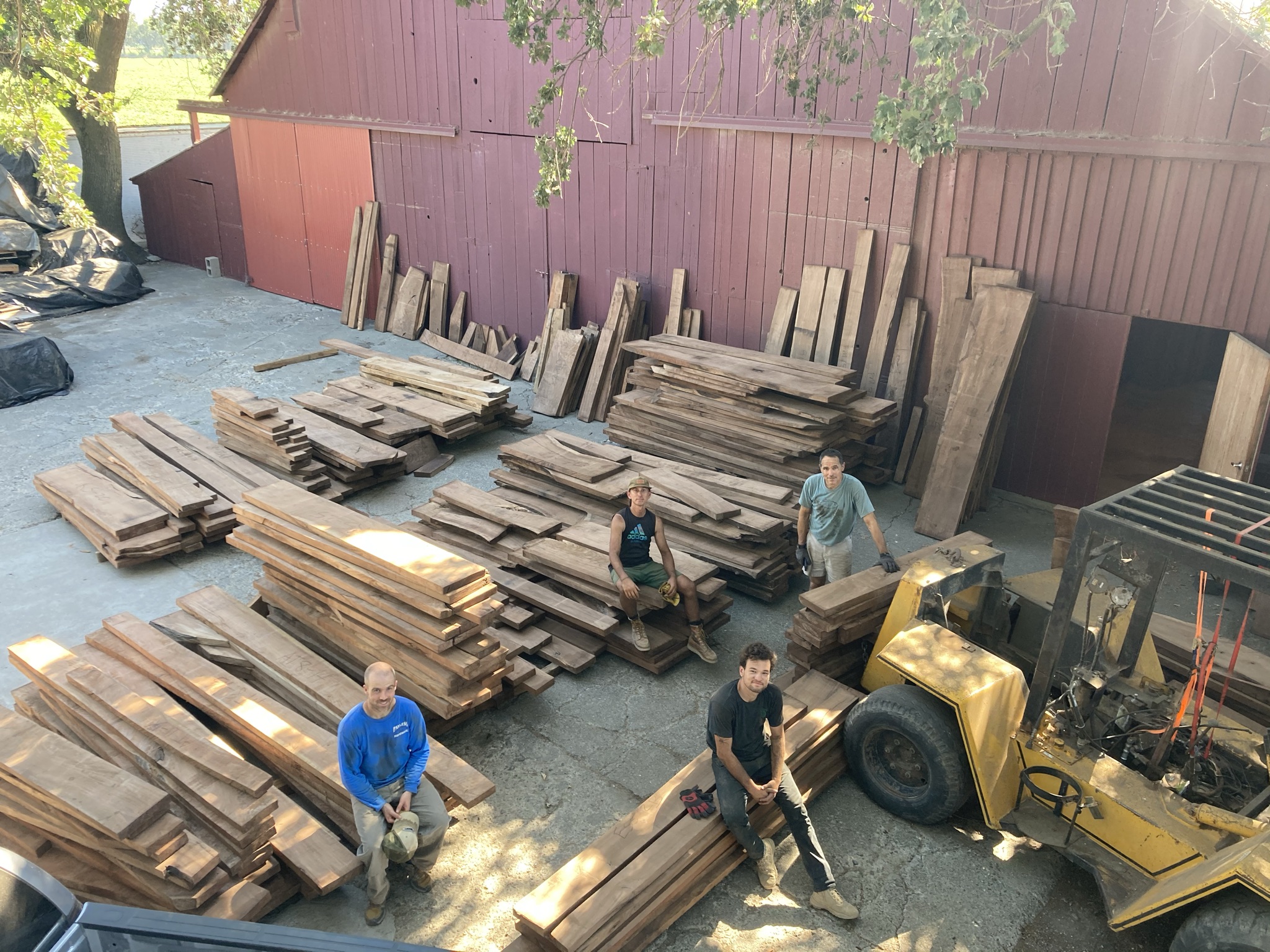 Finished lumber ready for the shop